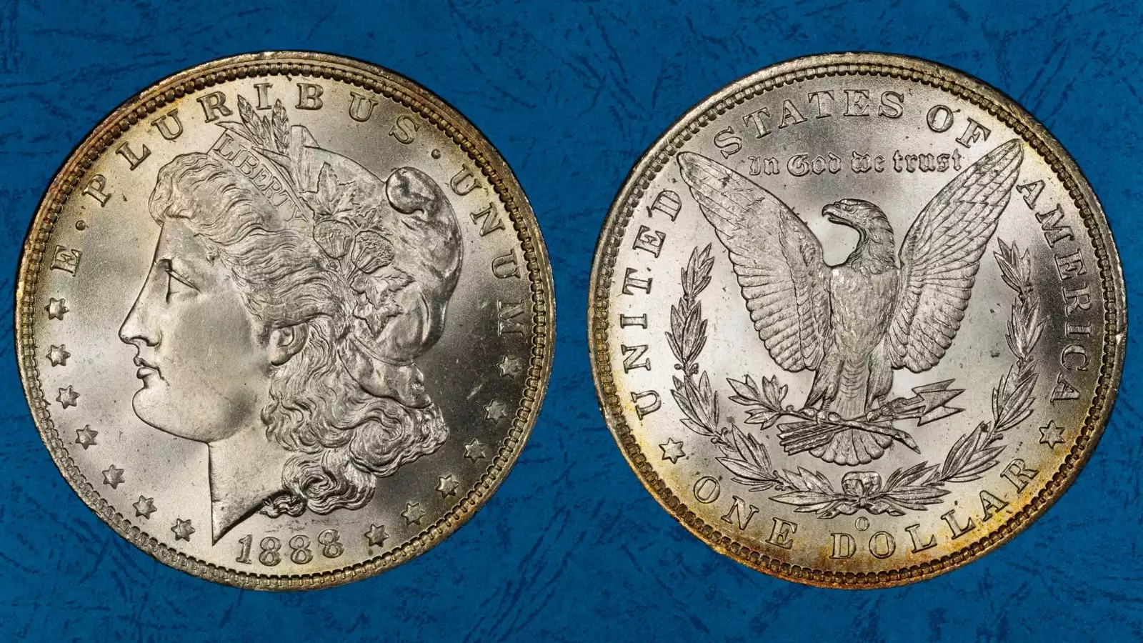 Side-by-side comparison of normal 1888-O Morgan dollar versus Hot Lips VAM-4 showing doubled lips doubling