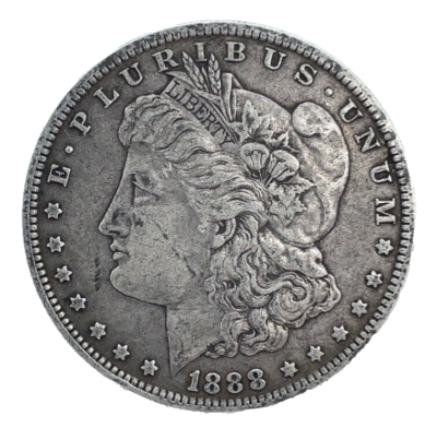 1888-O Oval O mint mark close-up comparison showing oval versus round O mint mark shape